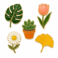 Aimants de réfrigérateur en métal émaillé personnalisés en gros, motifs végétaux mignons (fleurs, feuilles, succulentes), autocollants décoratifs pour réfrigérateur, cadeaux