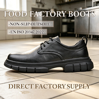 Chaussures de chef imperméables antidérapantes pour hommes CHUDUN, respirantes, à semelle épaisse, à lacets, en cuir microfibre, anti-odeur, durables