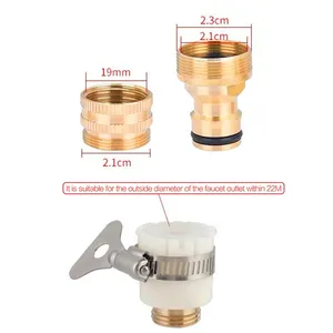 Adaptadores universales de grifo de manguera de 15-23mm, Conector de grifo de plástico duradero para manguera de agua de jardín, accesorio de tubería, herramienta de riego para jardín - Product Image 5