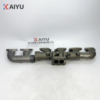 Manifold Knalpot Depan B229900003269 untuk Excavator SANY SY335C Mesin Isuzu 6HK1 Pipa Knalpot Suku Cadang