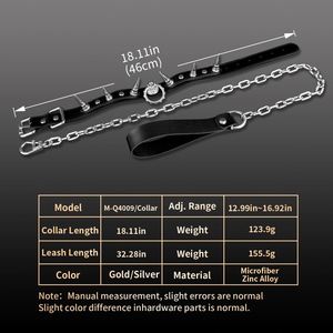 Stylish Spiky Bondage <b>Harness</b> with Leash Adjustable PU <b>Leather</b> Chest Restraint Set Fetish Costume for Couples - Product Image 5