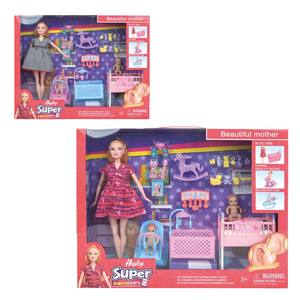 Hayley – ensemble bébé <span class=keywords><strong>femme</strong></span> <span class=keywords><strong>enceinte</strong></span> DIY, accessoires de jeu de simulation, poupée de beauté, jouet avec petit bébé - Product Image 5