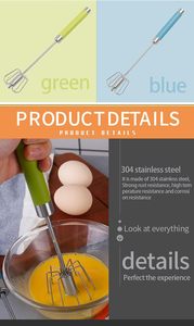 2 in 1 Manual Semi-Automatic Stainless Steel <b>Egg</b> Whisk <b>Egg</b> Beater - Product Image 5