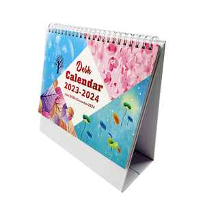 Calendrier de bureau à spirale mensuel avec logo personnalisé de dessin animé Kawaii, imprimé, organisateur de station, <span class=keywords><strong>2022</strong></span> <span class=keywords><strong>2023</strong></span>, support de table, calendrier à retourner - Product Image 4