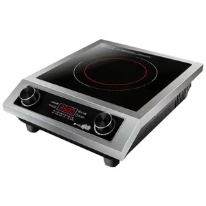 Cocina Híbrida de Inducción e Infrarrojos de Doble Placa, Dos Hornillas, Panel de Vidrio Templado, Tamaño Mini 24, Portátil - Product Image 1