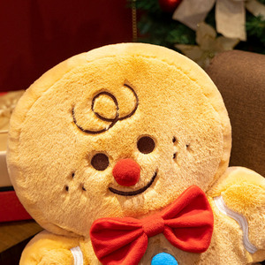 Cuscino di Peluche a Forma di Pan di Zenzero per Natale B2B, Coniglio di Pan di Zenzero in 3 Misure, Produzione di Massa OEM ODM, Prezzo di Fabbrica, CE EN71 - Product Image 4
