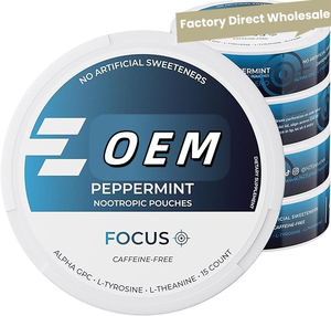 Bolsitas Nootrópicas para Concentración, Sin Nicotina, Sin Cafeína, Sin Azúcar, Energía Premium para Gimnasio y Uso Diario - Product Image 1