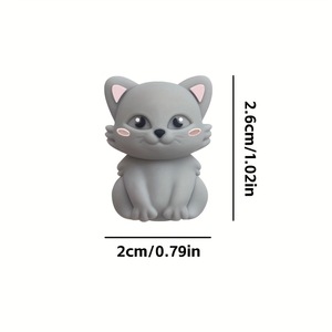 Cross-border Cat 3D <b>Silicone</b> <b>Beads</b> Loose <b>Beads</b> DIY Keychain Women's Beading Decoration Cartoon Three-dimensional Animal <b>Beads</b> - Product Image 4