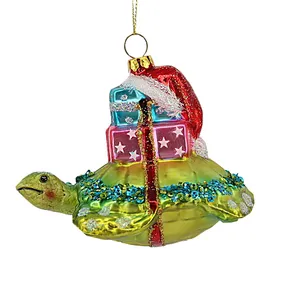 Indoor Kerst Decoratie Glas Geblazen Dier Decoratie Schildpad Ornament