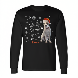 T-shirt à manches longues Let It Snow avec motif de chien de Noël ASPCA - Product Image 2