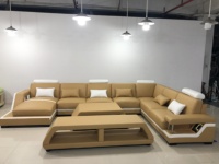 Ensemble de canapé modulable moderne en cuir véritable avec massage et haut-parleur de musique USB meubles de salon et canapés pour la maison