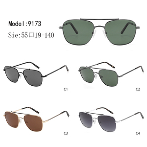 Custom Logo <b>Pilot</b> Sunglasses Full Rim Rectangle Metal Frame UV400 Protection Unisex Outdoor Use - Product Image 5