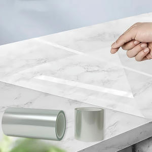 80 Mikron weiche glänzende PET-Folie Super transparente selbst klebende Schutz folien rolle für den Oberflächen schutz - Product Image 2