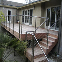 Prima fil câble garde-corps système de câble rétractable escalier amovible incurvé moderne escalier en Stock garde-corps