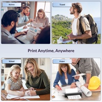 Printer Thermal Portabel A4 Lintas Batas - Tanpa Tinta, Ringkas, untuk Pelajar, Koreksi Kesalahan, 230DPI, 1500mAh