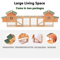 Poulailler pliable et portable de 160 pouces, léger, résistant aux intempéries, structure stable en bois de sapin massif, pour 7 poulets, extérieur, jardin, volailles