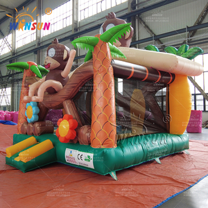WINSUN Castello Gonfiabile Commerciale per Bambini a Tema Scimmia, Ecologico in PVC, Facile da Montare, per Feste in Giardino e Noleggio - Product Image 2