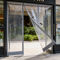 Bandes de rideaux en PVC transparentes coupe-vent à fermeture magnétique pour porte de balcon
