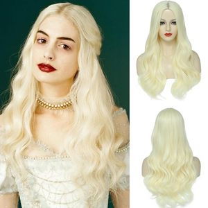 <span class=keywords><strong>Pelucas</strong></span> Largas con Ondas Profundas para <span class=keywords><strong>Mujer</strong></span>, Stock de Fábrica, para Fiestas, Cosplay, Uso Diario <span class=keywords><strong>Pelucas</strong></span> de malla de seda sintética de alta temperatura con raya central, multicolor, 180% de densidad - Product Image 4