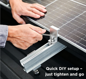 Aluminum Solar End <b>Clamp</b> for PV Panel Mounting System <b>Quick</b> Installation PV End <b>Clamp</b> for Solar Mounting Bracket - Product Image 5