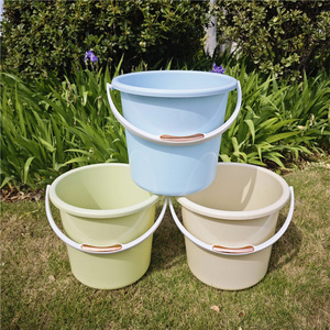 Cubo de plástico para agua con asa, 33.5 cm de diámetro, para uso doméstico, lavandería, lavado de coches, ducha y almacenamiento - Product Image 2