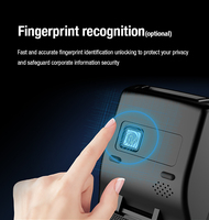 Terminal PDA portable industriel intelligent 4G NFC avec écran tactile intégral de 5,5 pouces, lecteur de codes-barres Android et imprimante thermique