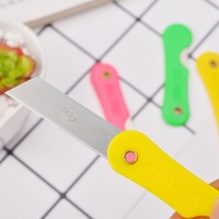 Couteau pliant pour étudiants, coupe-boîte, livraison express, petit couteau en plastique, couteau utilitaire pour film plastique, fournitures scolaires