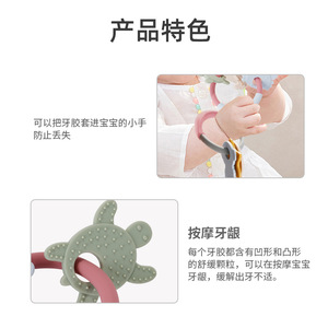 Doair - Mordedor de Silicona de Grado Alimenticio para Bebés, Juguete de Frutas y Vida Marina, Anillo Molar Suave Hervible - Product Image 4