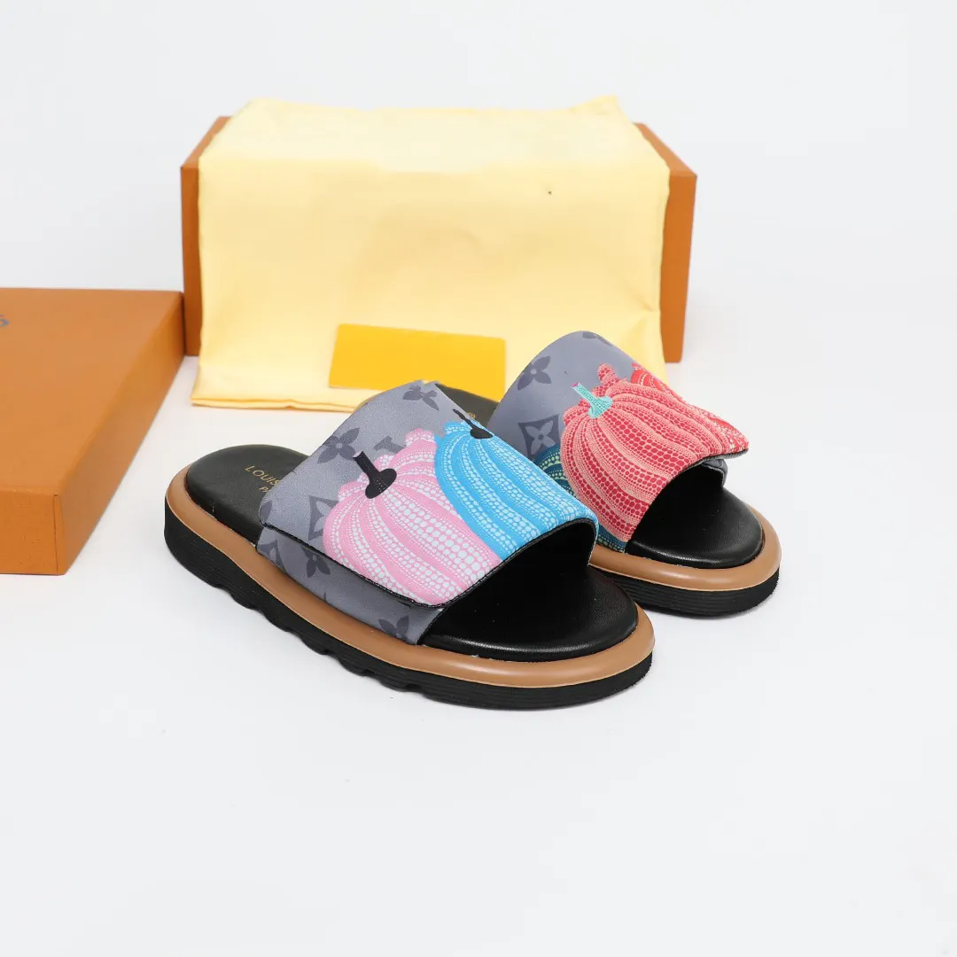 Children Slides Sandal Summer Colorful Fashionable Famous Brand Slippers Shoes Open Toe Style