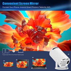 Projecteur intelligent Android BYINTEK HY300 Pro pour la <span class=keywords><strong>Coupe</strong></span> <span class=keywords><strong>du</strong></span> <span class=keywords><strong>Monde</strong></span> <span class=keywords><strong>de</strong></span> <span class=keywords><strong>Football</strong></span> 2026, prise en charge 4K en direct, 180° °   Système <span class=keywords><strong>de</strong></span> cinéma maison rotatif avec correction automatique <span class=keywords><strong>de</strong></span> la distorsion trapézoïdale - Product Image 4