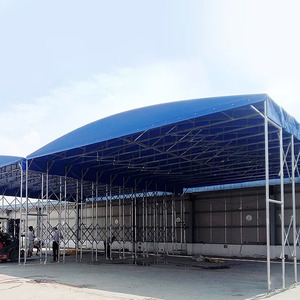 Carpa de <span class=keywords><strong>Techo</strong></span> Arqueado Deslizante Plegable de Color Personalizado, Estructura de Acero Galvanizado, Impermeable y Duradera para Garaje Comercial, Cochera o Cobertizo - Product Image 1