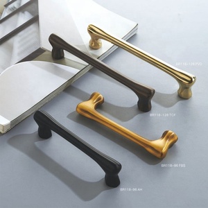 Altın modern amerikan tarzı tam bakır dolap dolap kapağı tutacağı katı pirinç dolap çekmece topuzu kolu - Product Image 5