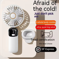Mini ventilateur de table intelligent alimenté par batterie USB, refroidissement estival, portable, utilisation en extérieur et en voiture, pour la maison