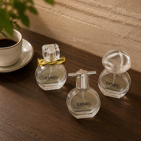 Flacon de parfum vide haut de gamme en verre avec bouchon nœud, personnalisable, avec boîte cadeau doublée de velours