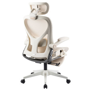 Reposabrazos abatible hacia arriba Silla reclinable ergonómica ajustable de oficina ejecutiva de malla completa plegable con reposapiés - Product Image 5