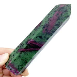 Wholesale Large Ruby Zoisite Tower Point Natural Crystal Craft for Healing Bulk Supply