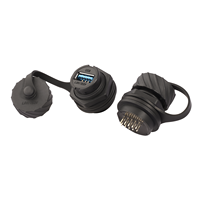 Connecteur USB 3.0 femelle circulaire étanche pour montage sur panneau industriel Lshitech en plastique