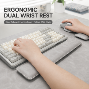 Tapis de bureau 3-en-1 OEM d'usine avec repose-poignets pour clavier et souris, kit de tapis de souris ergonomique pour bureau - Product Image 6