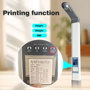 Capteur à ultrasons Fonction d'impression 200KG 12 Données corporelles Hauteur Bmi Composition corporelle Poids Balance Poids Numérique - Product Image 3