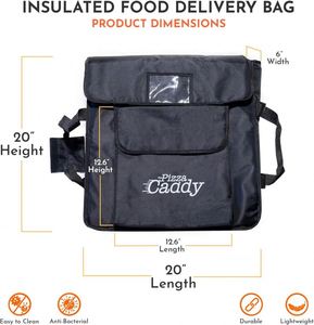 Venta caliente impermeable de gran capacidad aislada comida Pizza entrega <span class=keywords><strong>mochila</strong></span> para Eats Door Dash Postmates o comestibles - Product Image 5