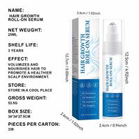Serum Minyak Esensial Penumbuh Rambut Lanjutan Roll-On 3% Rosemary 2% Aminexil 3% Redensyl 2% Anagain Bebas Paraben Sulfat Tidak Berminyak