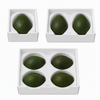 Witte gegolfde avocado-inlegbak met gestanste houders, op maat gemaakte fruitverpakking voor avocado-exporteurs groothandel