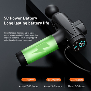Pistola de Masaje Muscular de Percusión Fascial con Pantalla LCD de 30 Velocidades, el Mejor Estimulador de Tejido Profundo con Vibración Deportiva - Product Image 2