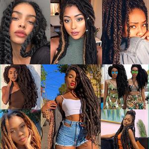 18 Zoll Marley Braid Häkelhaar Afro Marley Twist Ombre Farbe Synthetisches Häkelhaar Fro für Afrikanische Frauen - Product Image 6