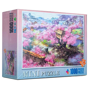 Wholesale 1000 Pieces Custom White Card Puzzle 380x260 Jigsaw Paper Toys for Children Educational DIY Logo Print Free Sample