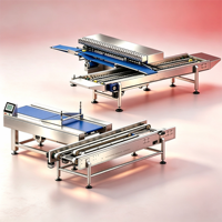 Ligne de production industrielle automatique ADMF pour l'alignement des plateaux en acier inoxydable pour pain, biscuits, croissants et maamoul
