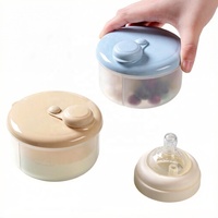 Boîte à lait en poudre portable pour bébé, distributeur de lait infantile, boîte de rangement pour aliments, collations et fruits en PP, boîte de voyage à 3 compartiments pour lait en poudre