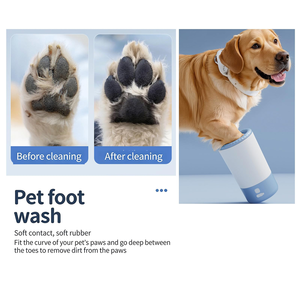 Ventes Flash Usine : Nettoyeur de Pattes Automatique pour Animaux, Tasse de Lavage Électrique Portable pour Chiens avec Brosses en Silicone - Product Image 2