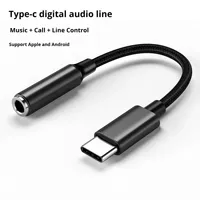 Applicable pour la puce de décodage numérique Apple pour la lecture de musique et les appels. Câble adaptateur audio Type-C vers 3,5 mm.