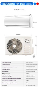 Aire Acondicionado de Pared R410A 12000/18000/24000 BTU 1.5HP/2HP/3HP con Calefacción, Refrigeración, Deshumidificación y Alto Rendimiento de BTU - Product Image 6
